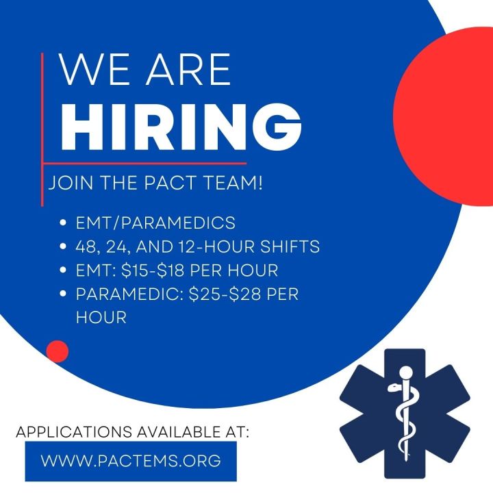 We Are Hiring – PACT EMS